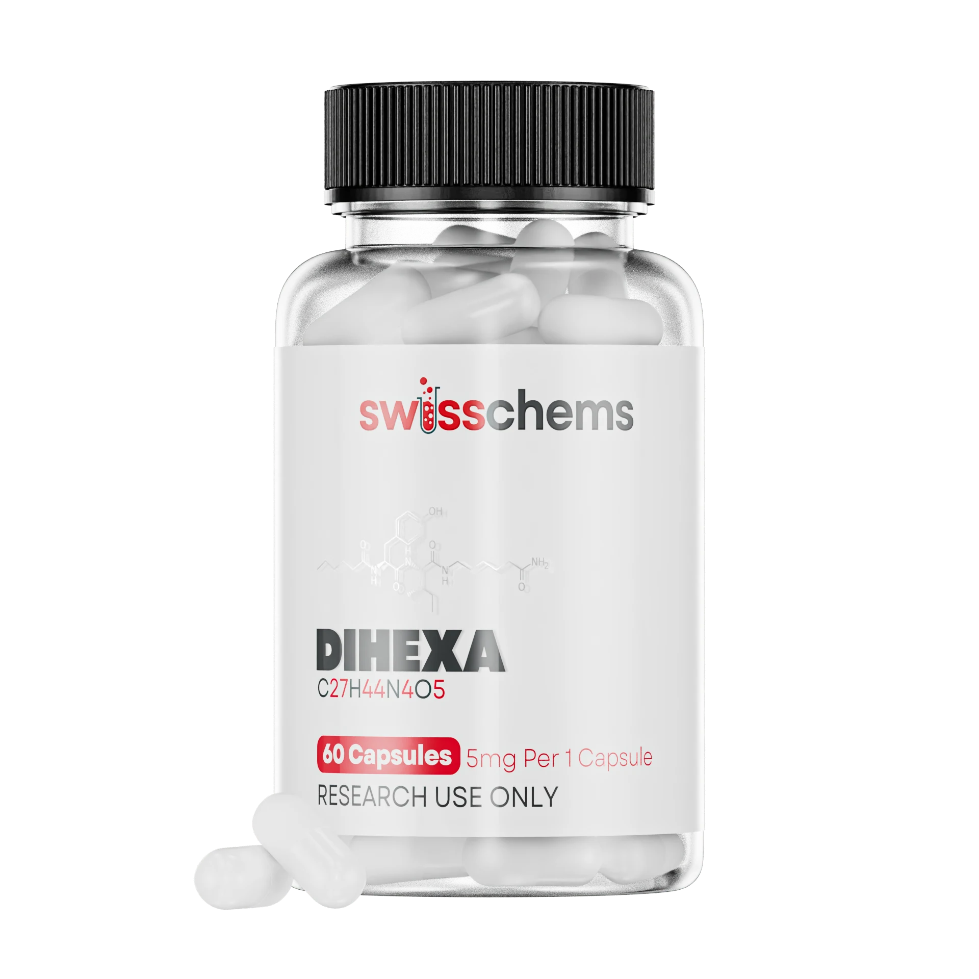 SwissChems Dihexa Capsules 5mg 60 Count