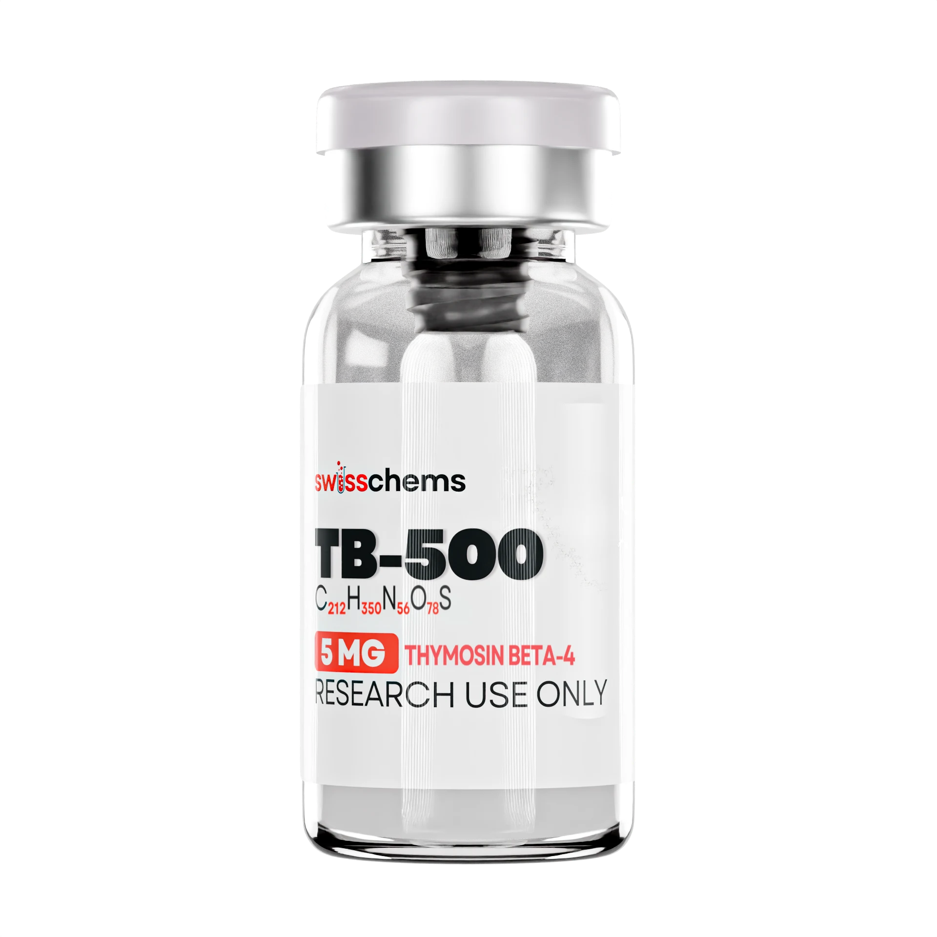 SwissChems TB-500 Thymosin Beta-4 Peptide 5mg 1 Vial
